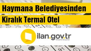 Haymana Belediyesi'nden kiralama ihalesi