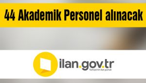 44 Akademik Personel alacak