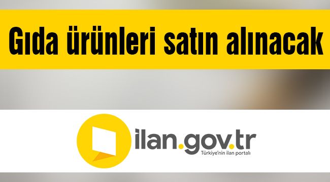 Gıda ürünleri satın alınacak