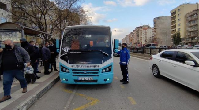 MANİSA'DA TOPLU ULAŞIMA SIKI DENETİM