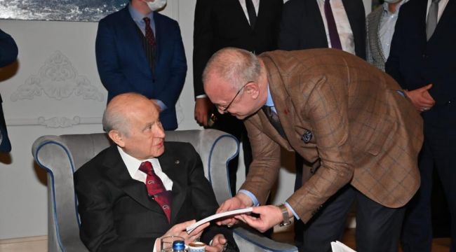 ERGÜN, BAHÇELİ'YE HİZMET VE YATIRIMLARI ANLATTI