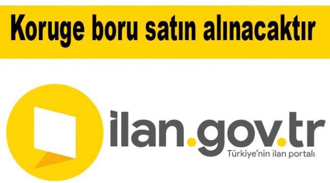 Koruge boru satın alınacaktır