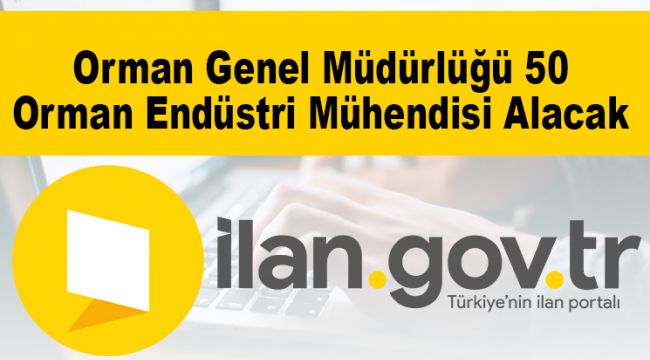 Orman Genel Müdürlüğü 50 Orman Endüstri Mühendisi Alacak