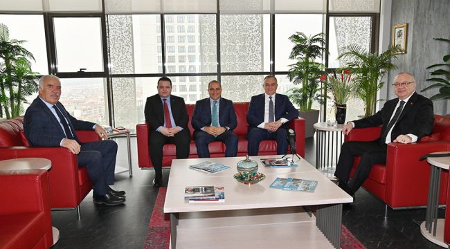 Başkan Ergün, Akçay, Uçak ve Tosuner'i Ağırladı