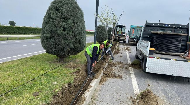 Büyükşehir, Çevre Yolunda Aydınlatma Çalışmaları Gerçekleştiriyor