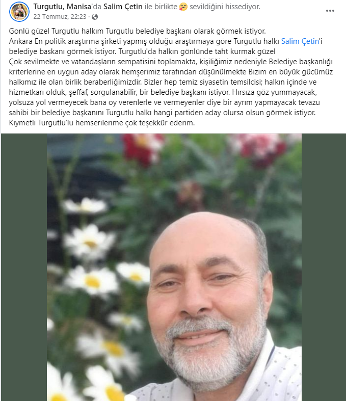 Salim Çetin belediye başkanlığına aday oluyor