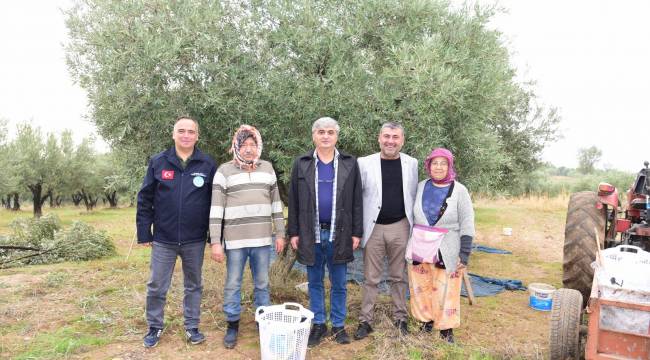 Büyükşehir’den Turgutlu’da ki Zeytin Emekçilerine Koruyucu Malzeme desteği  