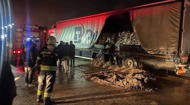 TURGUTLU'DA TIR ALEV ALDI