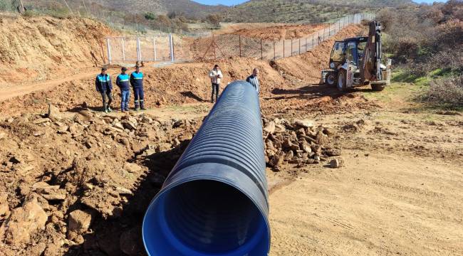 İğdecik ve Derbent'te Yağmur Sularına Koruge Boru İle Önlem