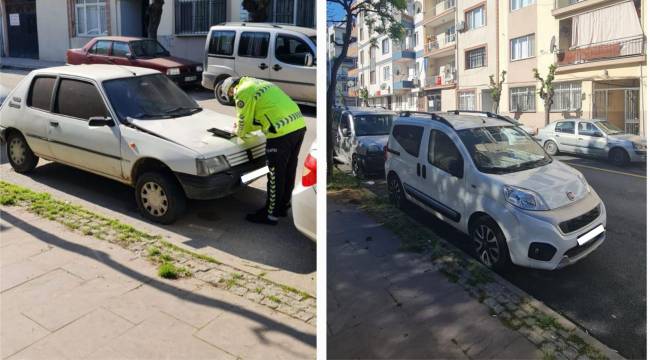 Manisa’da Uzun Süre Aynı Yerde Park Halinde Olan Araçlara Müdahale