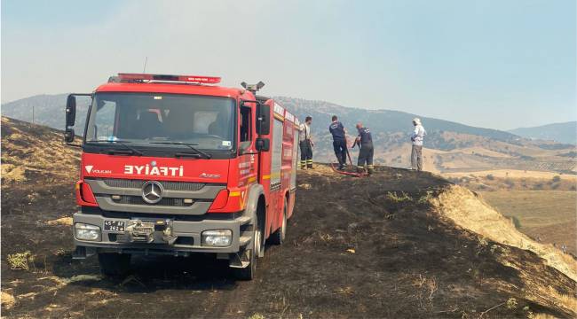 Alaşehir’de korkutan yangın kontrol altına alındı