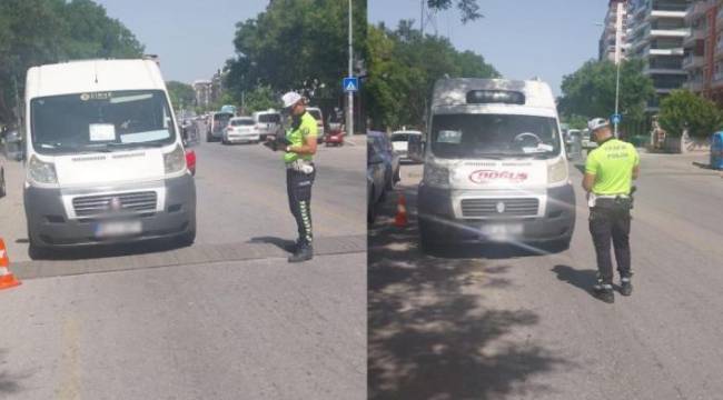 Manisa’da 4 İşçi Servisi Trafikten Men Edildi