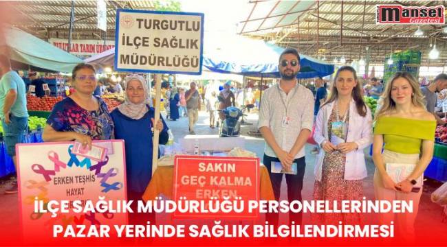 İlçe Sağlık Müdürlüğü Personellerinden Pazar Yerinde Sağlık Bilgilendirmesi