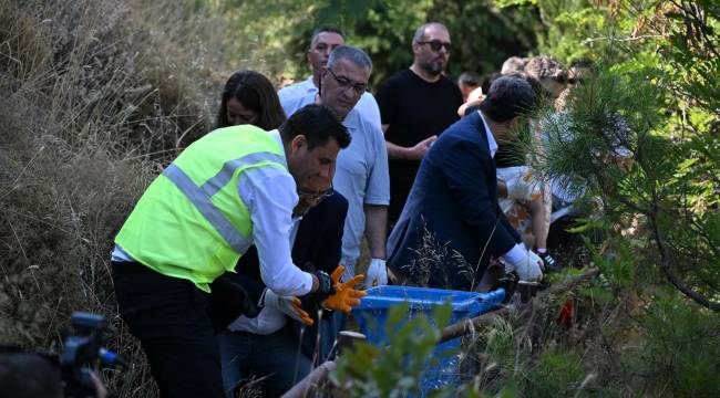 Manisa’da Ormandan torbalar dolusu çöp toplandı