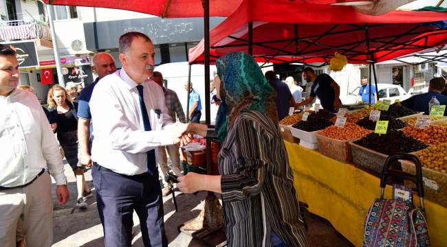 Başkan Balaban, Pazaryerinde Esnaf Ziyareti Yaptı