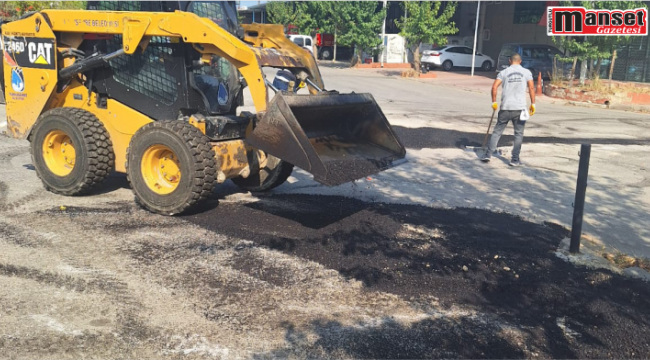 Küçük Sanayi Sitesi’nde asfalt yama çalışması