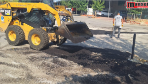 Küçük Sanayi Sitesi’nde asfalt yama çalışması