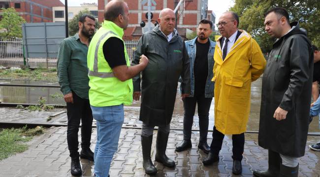 Başkan Çetin Akın Yağıştan Etkilenen Bölgeleri Yerinde İnceledi