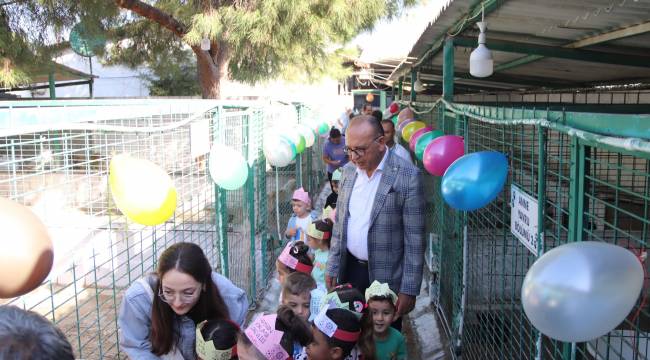 Başkan Çetin Akın, 4 Ekim Hayvanları Koruma Günü'nü Çocuklarla Kutladı