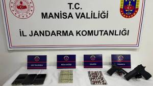 Manisa’da Ruhsatsız Tabanca ve Uyuşturucu Ele Geçirildi