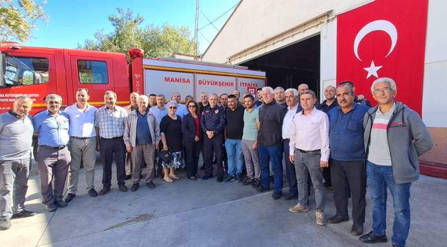 Turgutlu Muhtarlarından İtfaiye Amirliği'ne Anlamlı Ziyaret