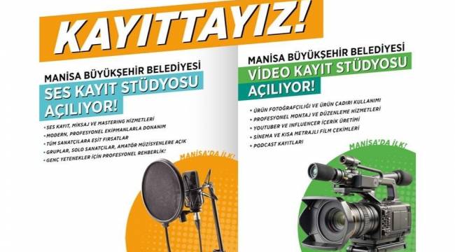 Büyükşehir’den Ücretsiz Video ve Ses Kayıt Stüdyosu Desteği