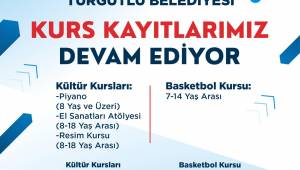 Turgutlu Belediyesinin Spor ve Kültür Kurslarına Kayıtlar Devam Ediyor