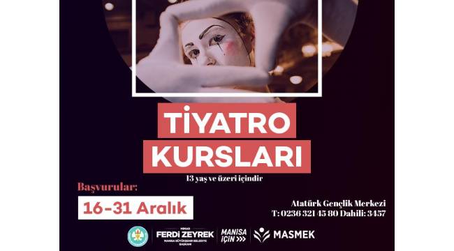 MASMEK Tiyatro Kursları İçin Başvurular Başlıyor