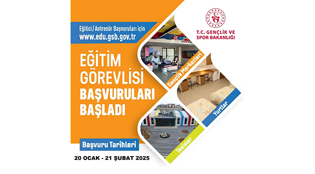 TURGUTLU'DA GENÇLİK VE SPOR BAKANLIĞI EĞİTİM GÖREVLİSİ BAŞVURULARI BAŞLADI