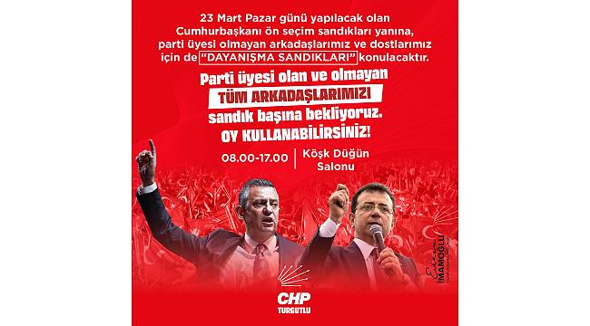 CHP Turgutlu İlçe Başkanlığı’ndan 